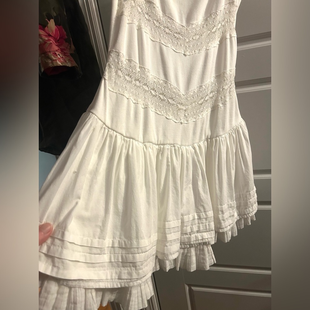 SOLD!!! Free People free-est Bliss Beauty Mini Dress Ivory White Crochet Lace - Picture 5 of 7